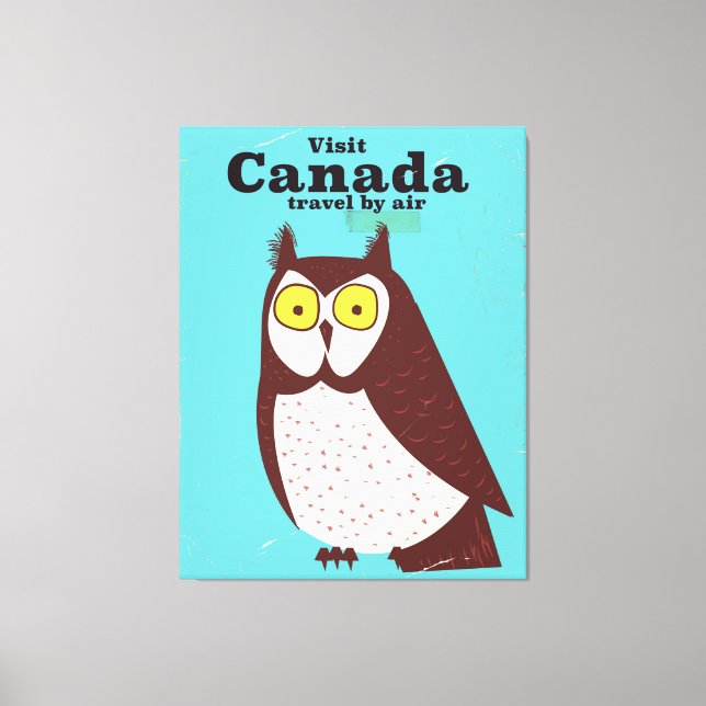 Lienzo Visita al poster de Lechuzas de Canadá (Anverso)