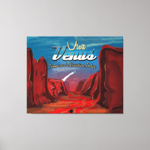 Lienzo Visita el cartel vintage de Venus