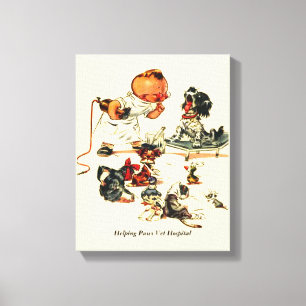 Lienzo Visita veterinaria del vintage al nombre del