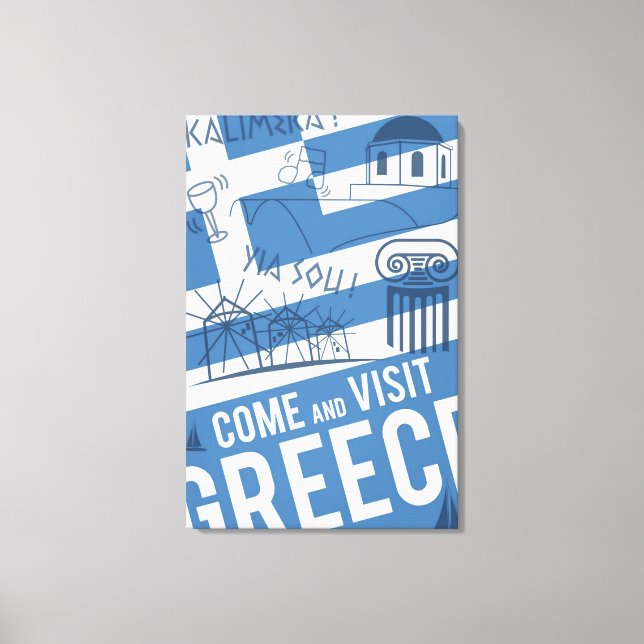 Lienzo Visite Grecia (Anverso)