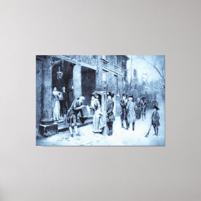 Lienzo "Víspera de Navidades en tiempos coloniales" envue (Anverso)