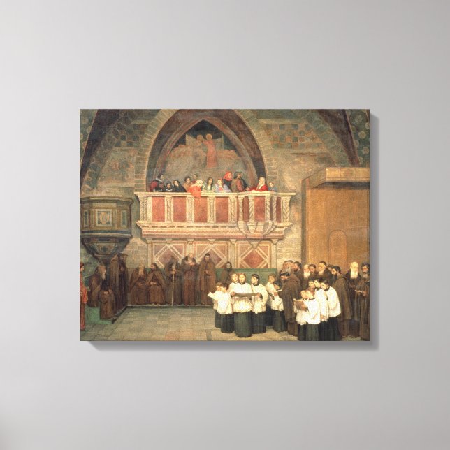 Lienzo Vísperas en la Iglesia de San Francisco (Anverso)