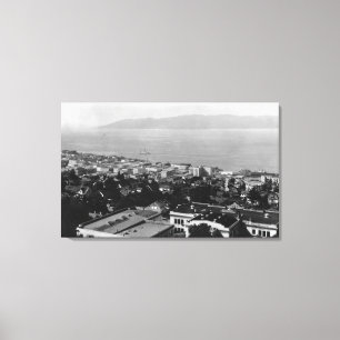 Lienzo Vista aérea de Astoria, fotografía de Oregón