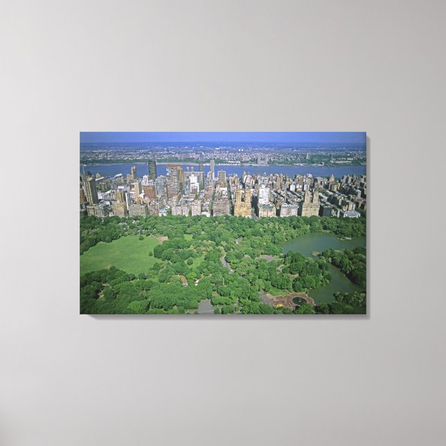 Lienzo Vista aérea de Central Park y el lado oeste (Anverso)