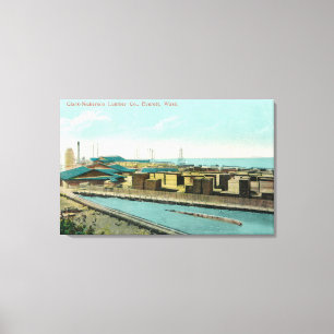 Lienzo Vista aérea de Clark-Nickerson Lumber Co