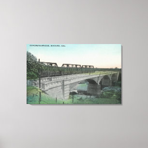 Lienzo Vista aérea de la cala BridgeWinters, CA de Putah