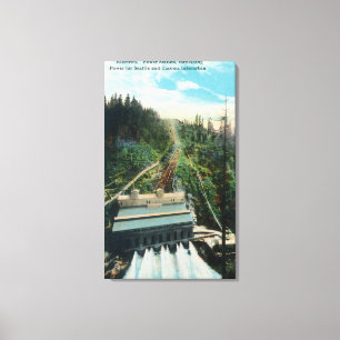 Lienzo Vista aérea de la central eléctrica