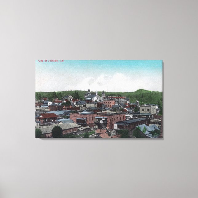 Lienzo Vista aérea de la ciudad # 2Jackson, CA (Anverso)