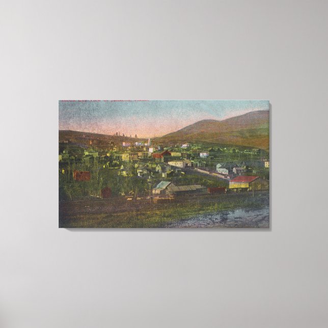 Lienzo Vista aérea de la ciudad de Juliaetta, ID (Anverso)