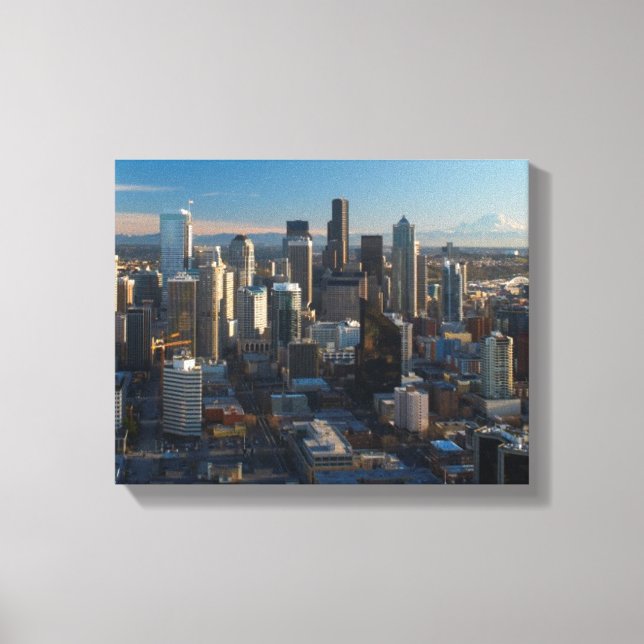 Lienzo Vista aérea de la ciudad de Seattle (Anverso)