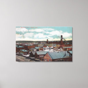 Lienzo Vista aérea de la ciudad, tren TracksNampa,