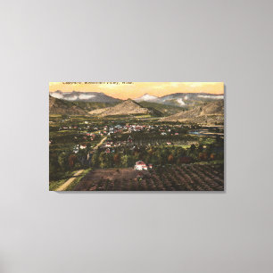 Lienzo Vista aérea de la ciudad y del valle