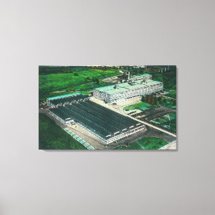 Lienzo Vista aérea de la fabricación del Goodyear-Zepelín