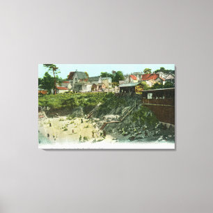 Lienzo Vista aérea de la playa de baño