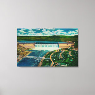 Lienzo Vista aérea de la presa magnífica de Coulee