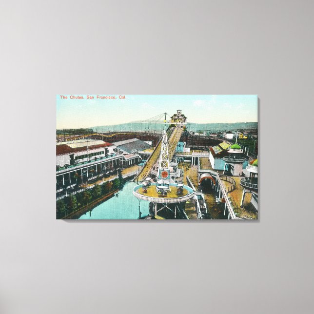 Lienzo Vista aérea de las Chutes (Anverso)