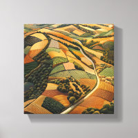 Vista aérea de las tierras de cultivo otoñales