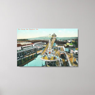 Lienzo Vista aérea de los canales inclinados