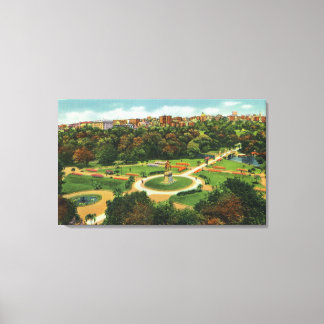Lienzo Vista aérea de los jardines públicos # 2
