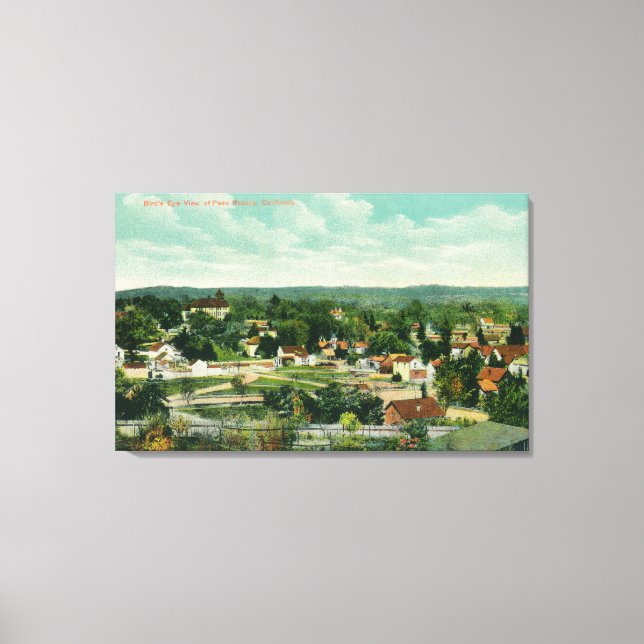 Lienzo Vista aérea de los Robles CityPaso, CA (Anverso)