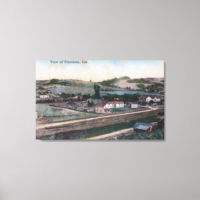 Lienzo Vista aérea de TownFreestone, CA (Anverso)