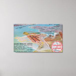 Lienzo Vista aérea del aeropuerto y del San Francisco Ba