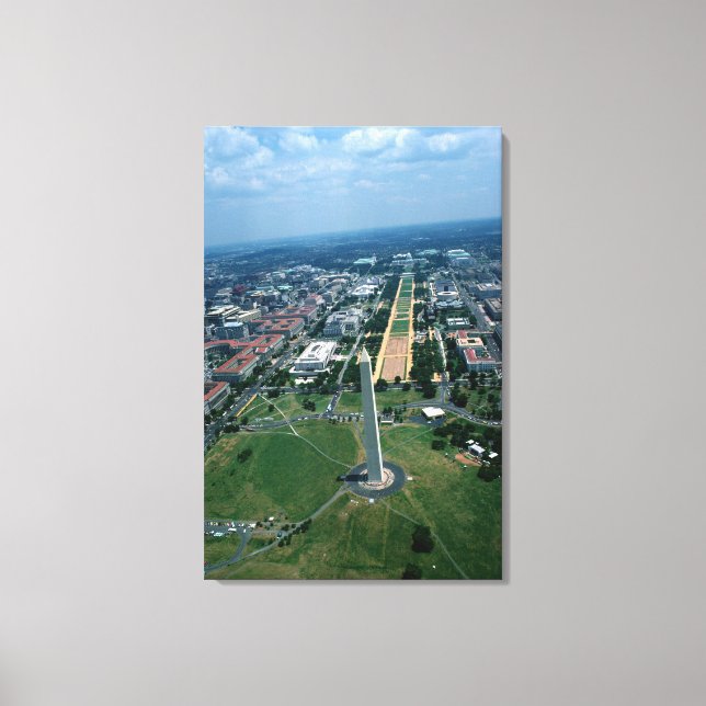 Lienzo Vista aérea del centro comercial nacional (Anverso)
