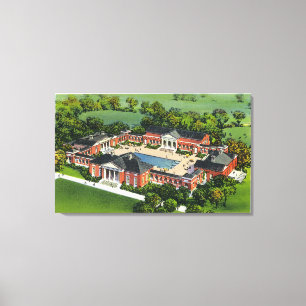 Lienzo Vista aérea del centro de ocio del balneario de