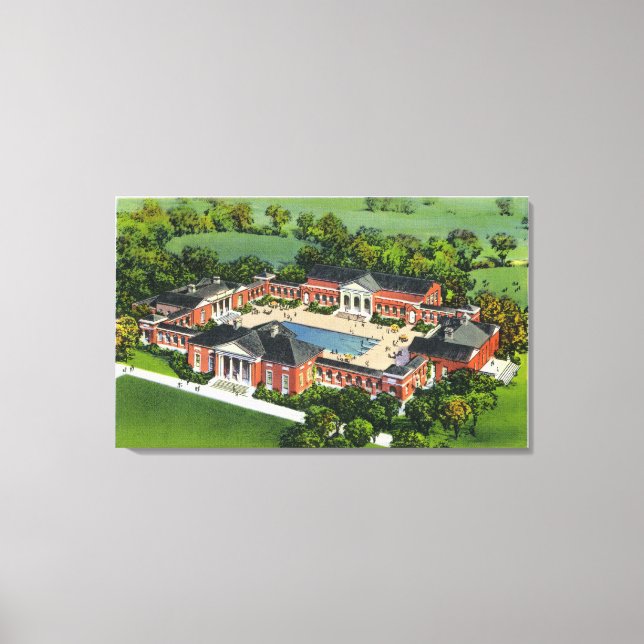 Lienzo Vista aérea del centro de ocio Saratoga Spa (Anverso)