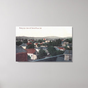 Lienzo Vista aérea del CitySanta Rosa, CA