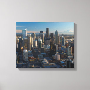 Lienzo Vista aérea del horizonte de la ciudad de Seattle