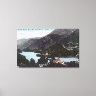 Lienzo Vista aérea del LakesMidlake azul, CA