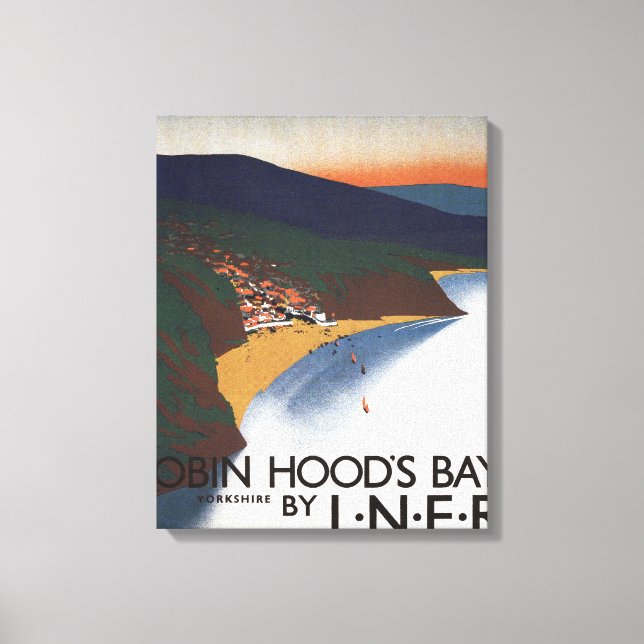 Lienzo Vista aérea del Poster del ferrocarril de Bay y Cl (Anverso)