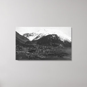 Lienzo Vista aérea fotografía de Juneau, Alaska