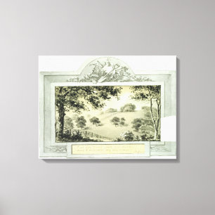 Lienzo Vista "Antes" del jardín, del Libro Rojo de