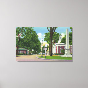 Lienzo Vista ayuntamiento y del monumento de Paterson