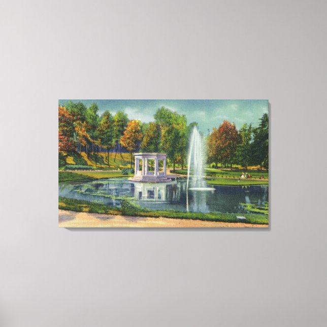 Lienzo Vista conmemorativa de la guerra en el Parque del  (Anverso)