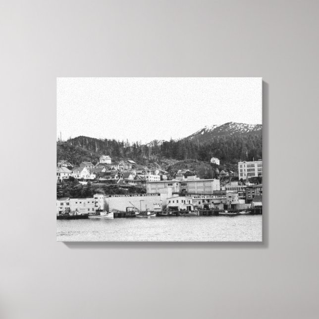 Lienzo Vista costera de Ketchikan, Alaska Fotografía (Anverso)