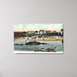 Lienzo Vista costera de la playa de MacabeeMonterey, CA