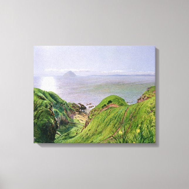 Lienzo Vista de Ailsa Craig y la Isla de Arran, 1860 (Anverso)