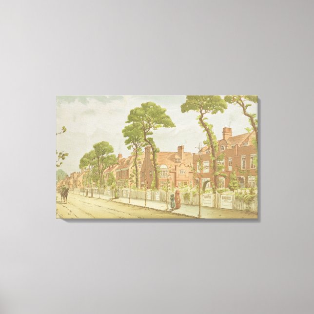 Lienzo Vista de Bedford Park, 1882 (color litho) (Anverso)