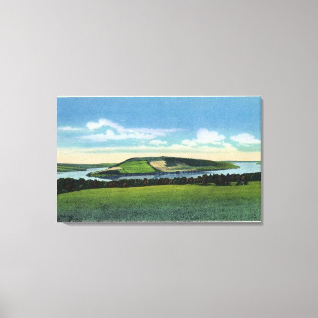 Lienzo Vista de Bluff Point cerca de Penn Yan (Anverso)