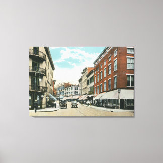 Lienzo Vista de Broadway y Corner Strand Street