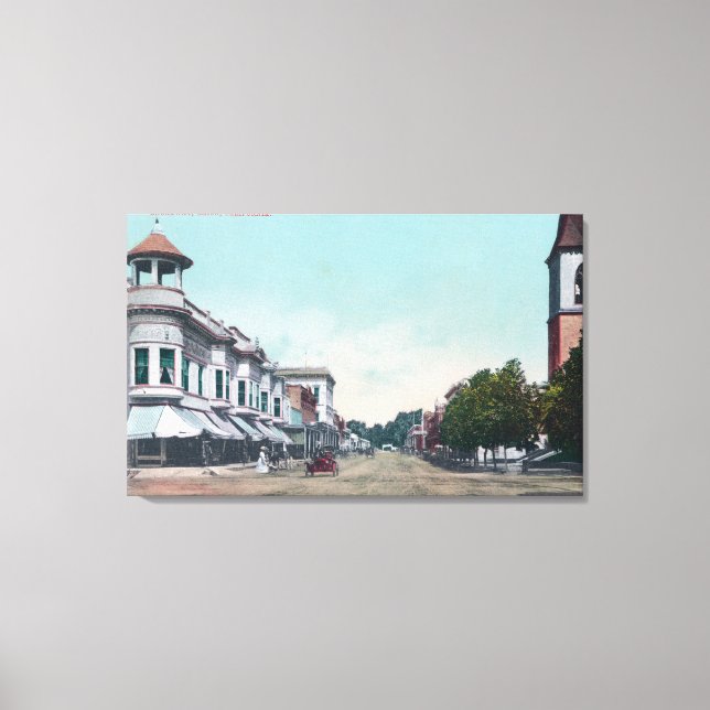 Lienzo Vista de BroadwayChico, CA (Anverso)