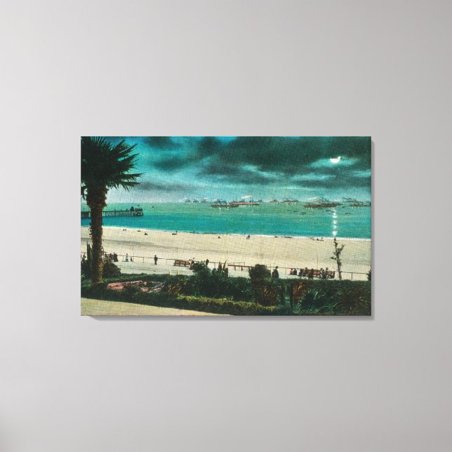 Lienzo Vista de buques de guerra estadounidenses en el Oc (Anverso)