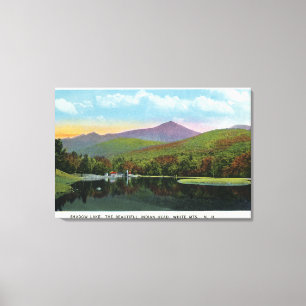 Lienzo Vista de cabeza y lago en la sombra de India