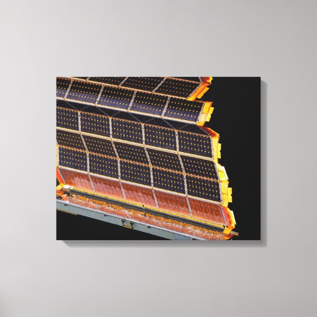 Lienzo Vista de cerca de los paneles solares (Anverso)