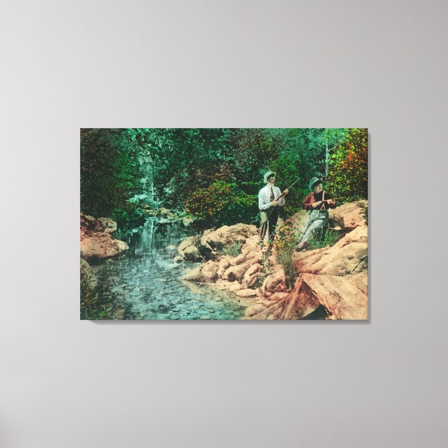 Lienzo Vista de Coyote Creek en Gilroy Hot Springs (Anverso)