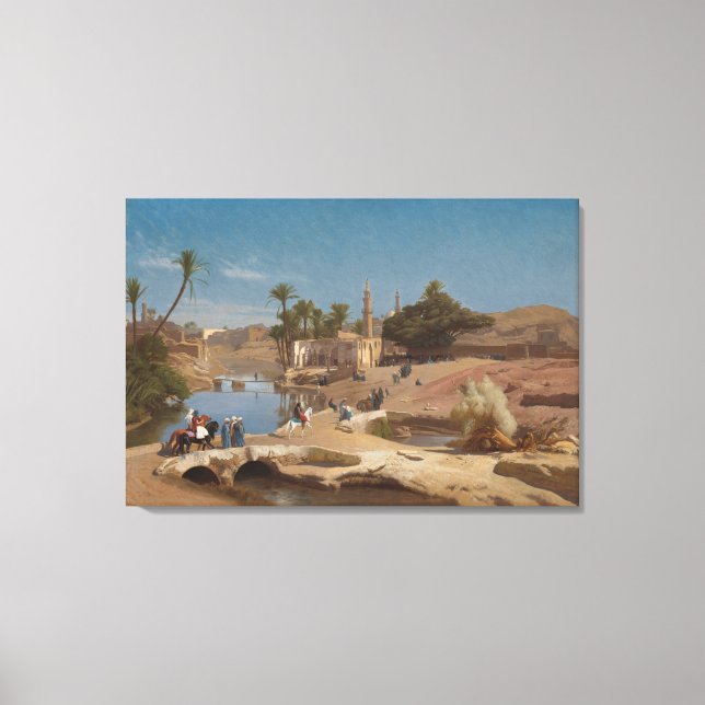 Lienzo Vista de EL-Fayoum de Medinet (Anverso)