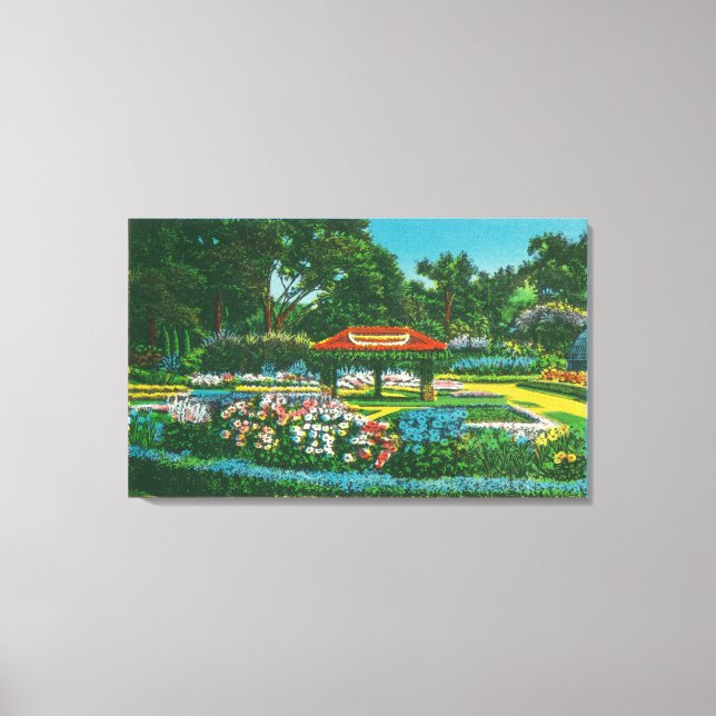Lienzo Vista de Emblema Floral de Humboldt Park (Anverso)